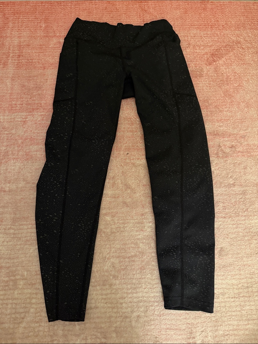 oiselle  Firecracker Black Sparkle Leggings